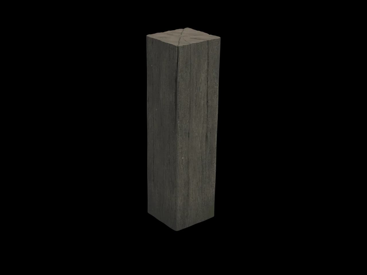 Dark Squared Post, realistic 3D model, GLB