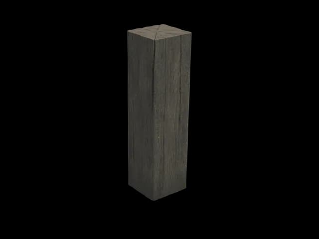 Dark Squared Post, realistic 3D model, GLB