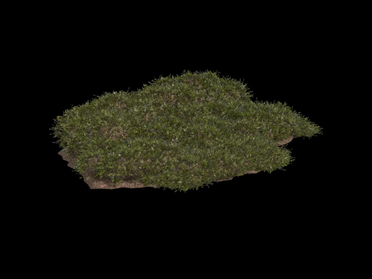 Moss Mound, realistic 3D model, GLB