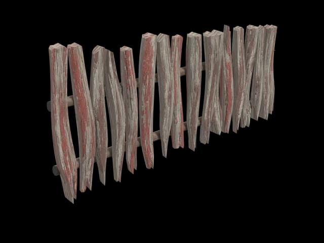 Split Rail Fence, realistic 3D model, GLB